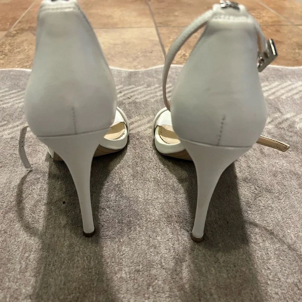 Sam Edelman White Ankle Strap Heels - Picture 3 of 4